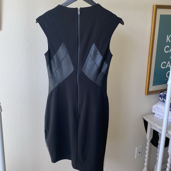 Alassandro Miele black body con faux leather dress size S - Picture 4 of 12